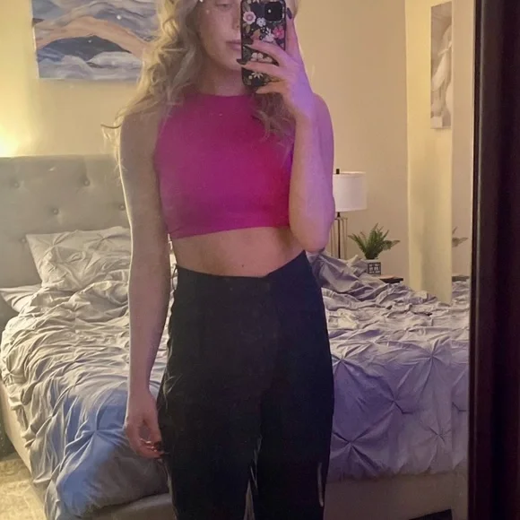 Zara Pink Sleeveless Tank Top - Picture 3 of 3